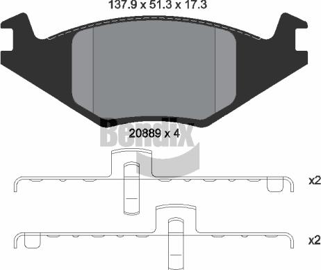 BENDIX Braking BPD1540 - Brake Pad Set, disc brake car-mod.net