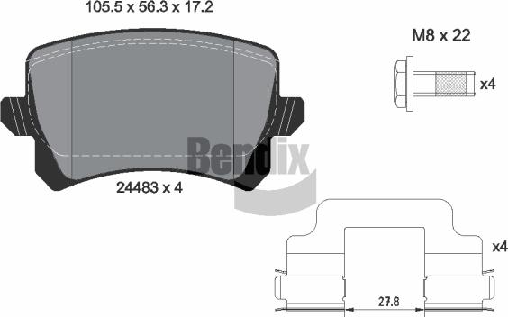 BENDIX Braking BPD1580 - Brake Pad Set, disc brake car-mod.net