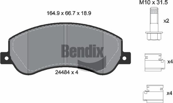 BENDIX Braking BPD1530 - Brake Pad Set, disc brake car-mod.net