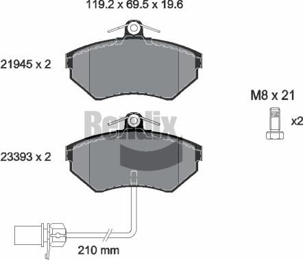 BENDIX Braking BPD1529 - Brake Pad Set, disc brake car-mod.net