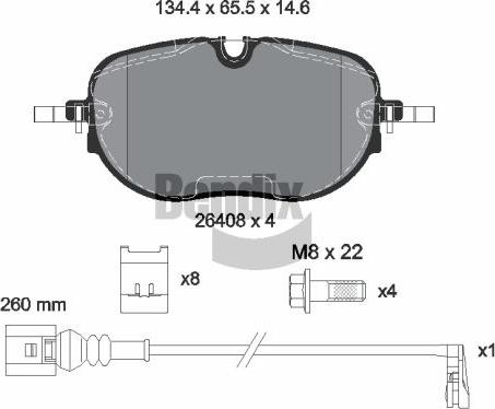 BENDIX Braking BPD1669 - Brake Pad Set, disc brake car-mod.net