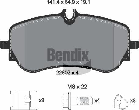 BENDIX Braking BPD1630 - Brake Pad Set, disc brake car-mod.net