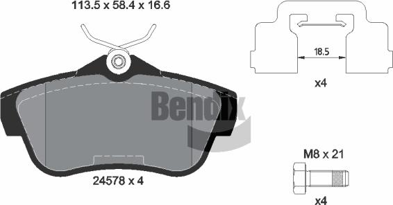 BENDIX Braking BPD1099 - Brake Pad Set, disc brake car-mod.net