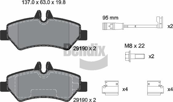 BENDIX Braking BPD1048 - Brake Pad Set, disc brake car-mod.net