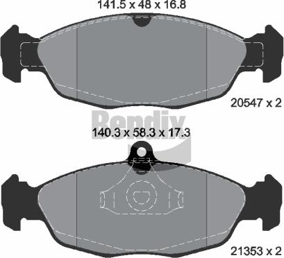BENDIX Braking BPD1052 - Brake Pad Set, disc brake car-mod.net