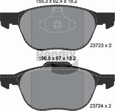 BENDIX Braking BPD1004 - Brake Pad Set, disc brake car-mod.net