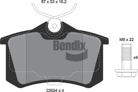 BENDIX Braking BPD1015 - Brake Pad Set, disc brake car-mod.net