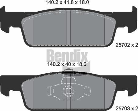 BENDIX Braking BPD1010 - Brake Pad Set, disc brake car-mod.net