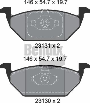 BENDIX Braking BPD1013 - Brake Pad Set, disc brake car-mod.net