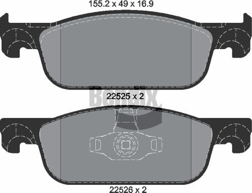 BENDIX Braking BPD1035 - Brake Pad Set, disc brake car-mod.net