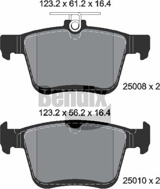 BENDIX Braking BPD1075 - Brake Pad Set, disc brake car-mod.net