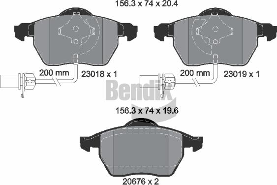 BENDIX Braking BPD1073 - Brake Pad Set, disc brake car-mod.net