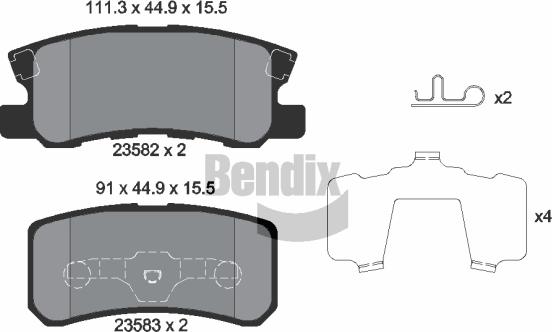 BENDIX Braking BPD1199 - Brake Pad Set, disc brake car-mod.net