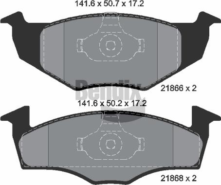 BENDIX Braking BPD1150 - Brake Pad Set, disc brake car-mod.net