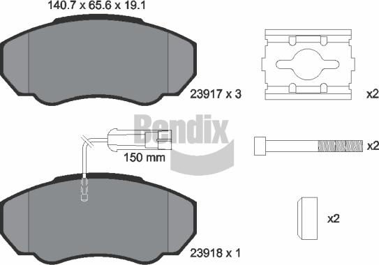 BENDIX Braking BPD1161 - Brake Pad Set, disc brake car-mod.net