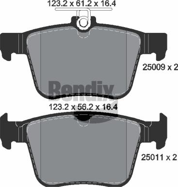 BENDIX Braking BPD1124 - Brake Pad Set, disc brake car-mod.net