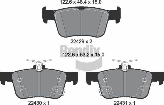 BENDIX Braking BPD1891 - Brake Pad Set, disc brake car-mod.net