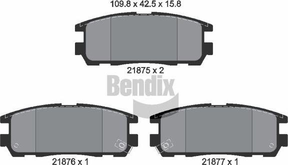 BENDIX Braking BPD1856 - Brake Pad Set, disc brake car-mod.net