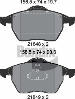 BENDIX Braking BPD1853 - Brake Pad Set, disc brake car-mod.net
