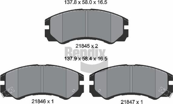 BENDIX Braking BPD1852 - Brake Pad Set, disc brake car-mod.net