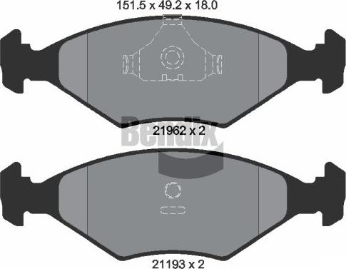 BENDIX Braking BPD1867 - Brake Pad Set, disc brake car-mod.net