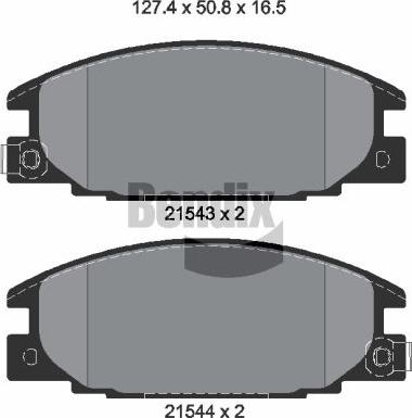 BENDIX Braking BPD1808 - Brake Pad Set, disc brake car-mod.net