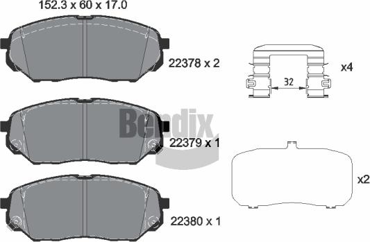 BENDIX Braking BPD1886 - Brake Pad Set, disc brake car-mod.net
