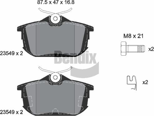BENDIX Braking BPD1395 - Brake Pad Set, disc brake car-mod.net