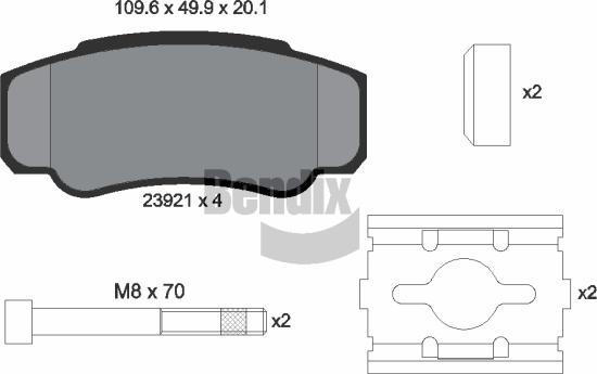 BENDIX Braking BPD1340 - Brake Pad Set, disc brake car-mod.net