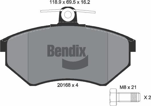BENDIX Braking BPD1308 - Brake Pad Set, disc brake car-mod.net