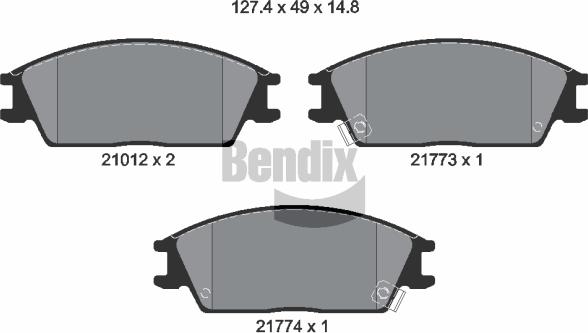 BENDIX Braking BPD1303 - Brake Pad Set, disc brake car-mod.net