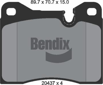 BENDIX Braking BPD1315 - Brake Pad Set, disc brake car-mod.net