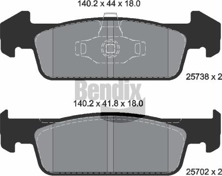 BENDIX Braking BPD1381 - Brake Pad Set, disc brake car-mod.net
