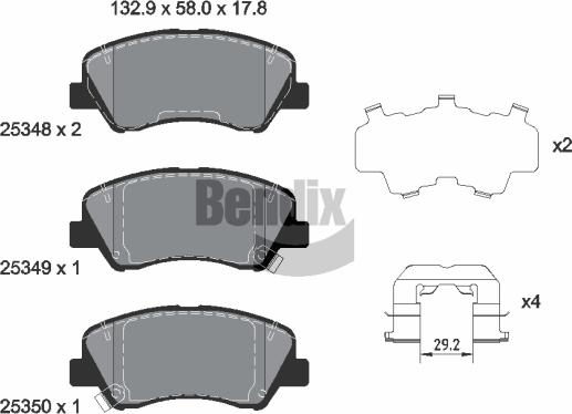 BENDIX Braking BPD1259 - Brake Pad Set, disc brake car-mod.net