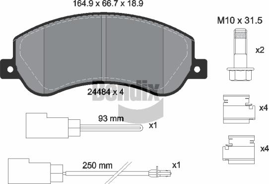 BENDIX Braking BPD1213 - Brake Pad Set, disc brake car-mod.net