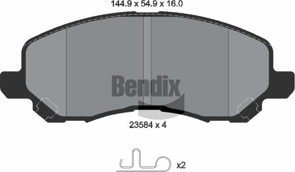 BENDIX Braking BPD1221 - Brake Pad Set, disc brake car-mod.net
