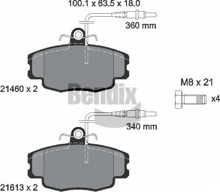 BENDIX Braking BPD1792 - Brake Pad Set, disc brake car-mod.net