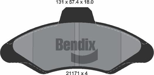BENDIX Braking BPD1759 - Brake Pad Set, disc brake car-mod.net