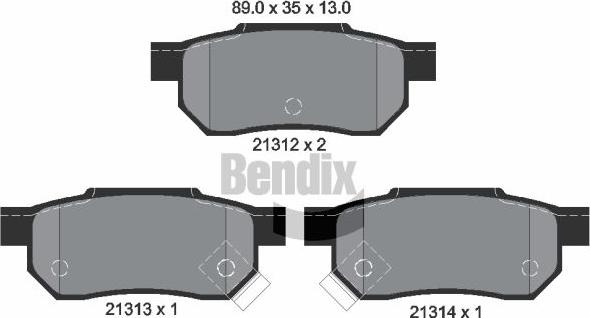 BENDIX Braking BPD1780 - Brake Pad Set, disc brake car-mod.net