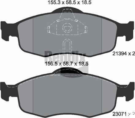 BENDIX Braking BPD1788 - Brake Pad Set, disc brake car-mod.net