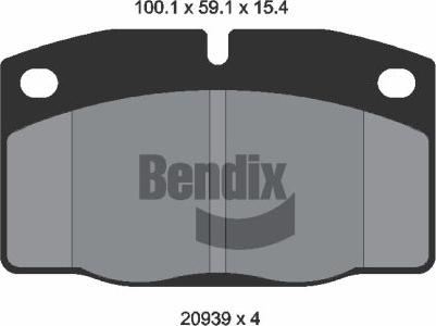 BENDIX Braking BPD1735 - Brake Pad Set, disc brake car-mod.net