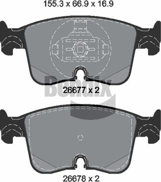 BENDIX Braking BPD2495 - Brake Pad Set, disc brake car-mod.net