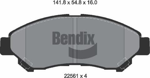 BENDIX Braking BPD2414 - Brake Pad Set, disc brake car-mod.net