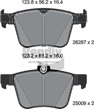 BENDIX Braking BPD2434 - Brake Pad Set, disc brake car-mod.net