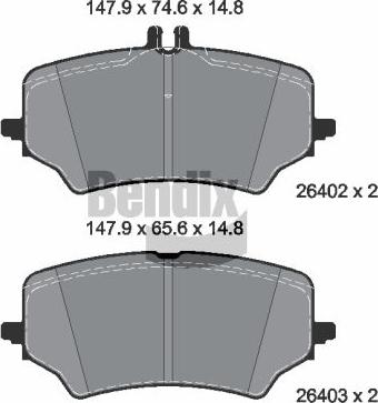 BENDIX Braking BPD2431 - Brake Pad Set, disc brake car-mod.net