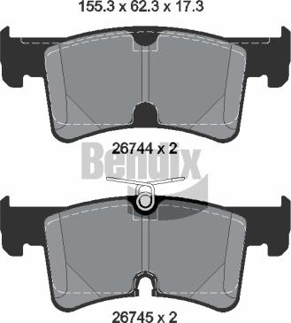 BENDIX Braking BPD2517 - Brake Pad Set, disc brake car-mod.net