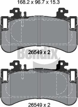 BENDIX Braking BPD2537 - Brake Pad Set, disc brake car-mod.net