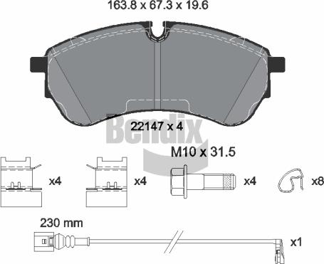 BENDIX Braking BPD2523 - Brake Pad Set, disc brake car-mod.net