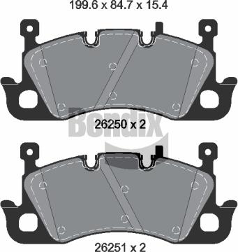 BENDIX Braking BPD2635 - Brake Pad Set, disc brake car-mod.net
