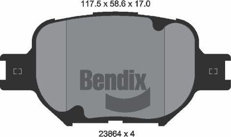 BENDIX Braking BPD2057 - Brake Pad Set, disc brake car-mod.net